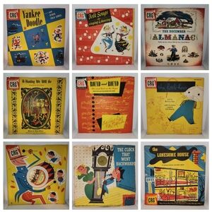 lot of 9 rare Vintage 50s children's records 78s
